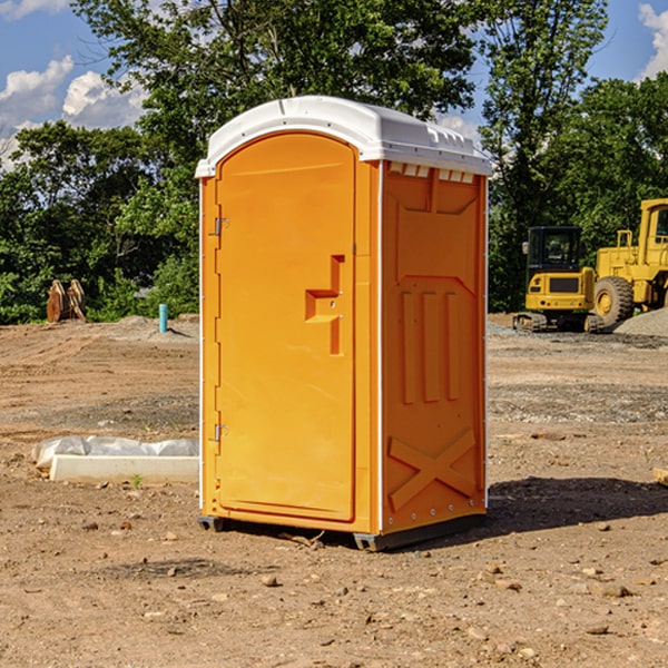 how often are the portable restrooms cleaned and serviced during a rental period in Abanda Alabama